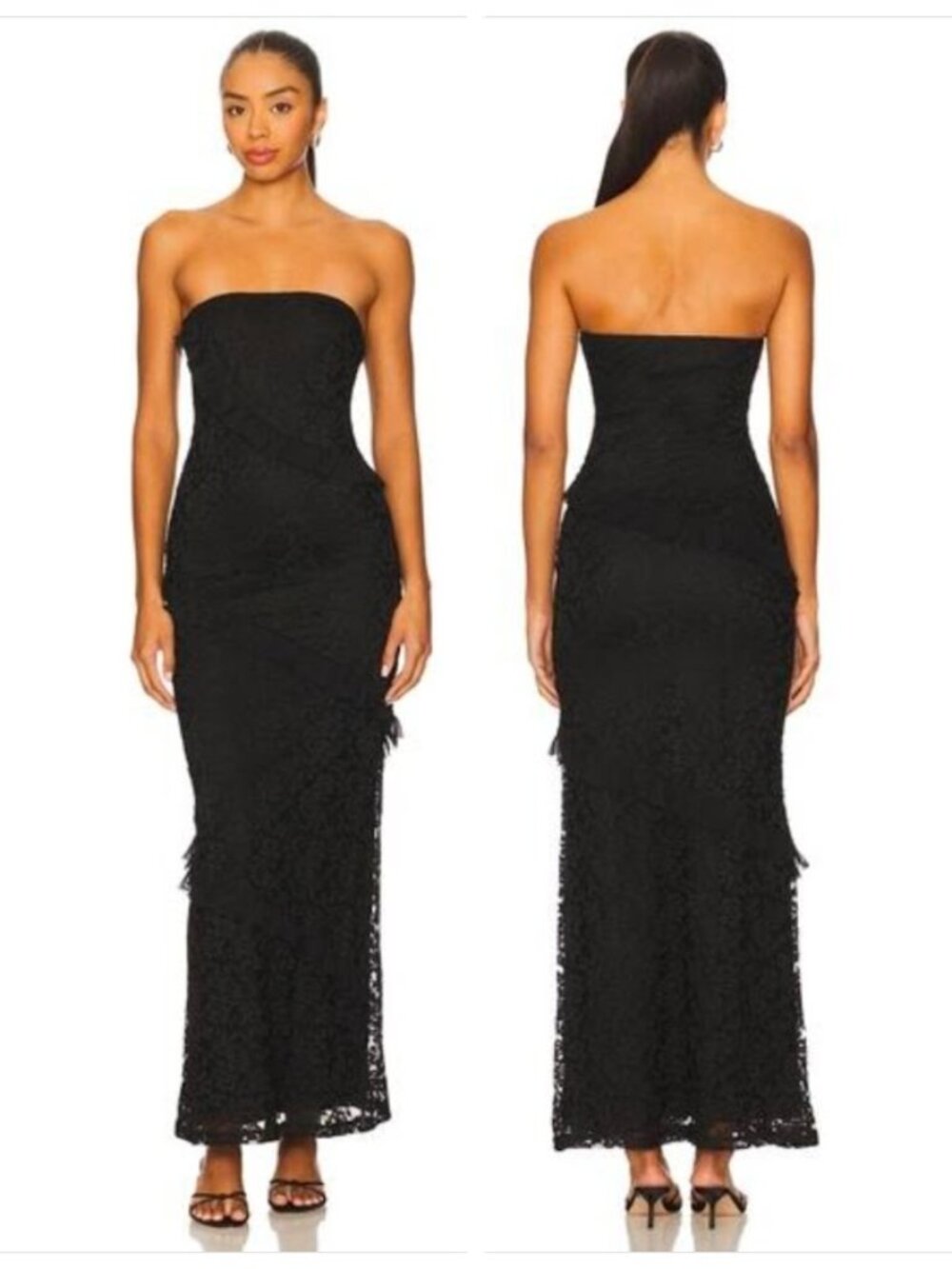 BNWT MORE TO COME Xandra Maxi Dress in Black Size XS